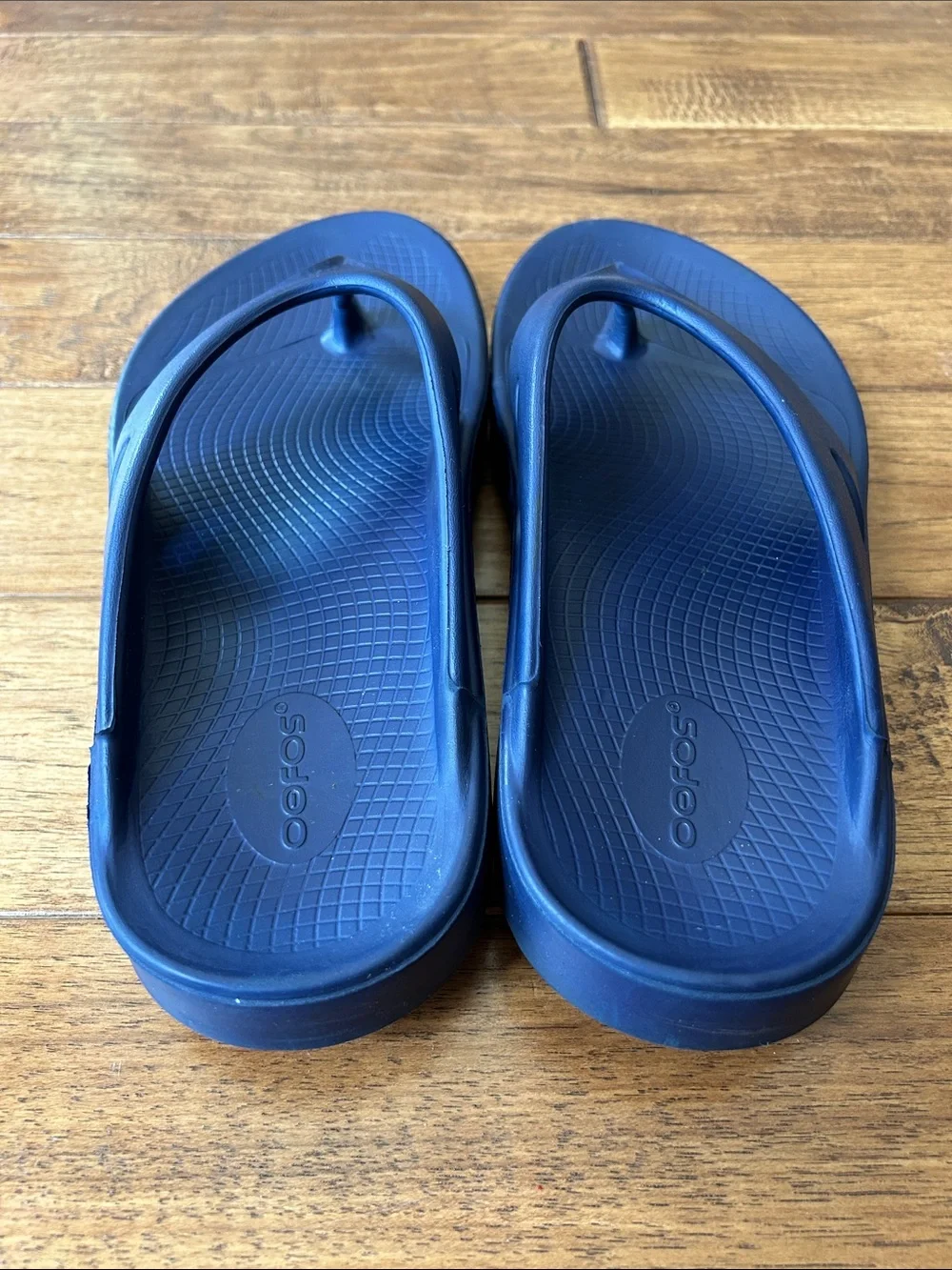 Oofos OOriginal Sandals Recovery Flip Flop Thongs Navy Blue Mens Size 10